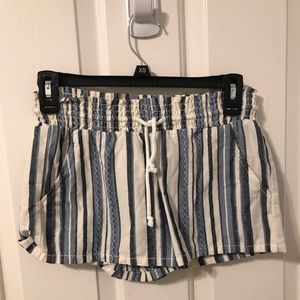 Blue and white beachy shorts
